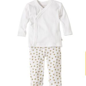 NWT Burt’s Bee Baby Kimono 2 Piece Set 3-6 months
